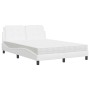 Cama con colchón cuero sintético blanco 120x200 cm de vidaXL, Camas y somieres - Ref: Foro24-3208853, Precio: 359,50 €, Descu...