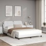 Cama con colchón cuero sintético blanco 120x200 cm de vidaXL, Camas y somieres - Ref: Foro24-3208853, Precio: 359,50 €, Descu...