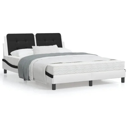 Cama con colchón cuero sintético blanco y negro 120x200 cm de vidaXL, Camas y somieres - Ref: Foro24-3208858, Precio: 347,04 ...