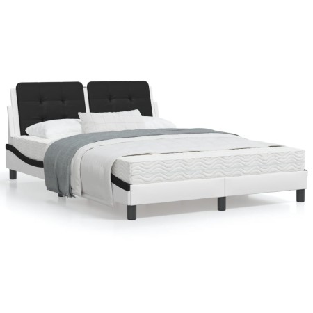 Cama con colchón cuero sintético blanco y negro 120x200 cm de vidaXL, Camas y somieres - Ref: Foro24-3208858, Precio: 351,49 ...