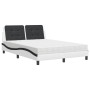 Cama con colchón cuero sintético blanco y negro 120x200 cm de vidaXL, Camas y somieres - Ref: Foro24-3208858, Precio: 351,49 ...
