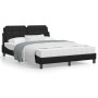Cama con colchón cuero sintético negro 140x200 cm de vidaXL, Camas y somieres - Ref: Foro24-3208866, Precio: 382,53 €, Descue...