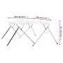 Bimini-Top mit 4 weißen Bögen 243 x 196 x 137 cm von vidaXL, Aufbewahrungsabdeckungen für Boote - Ref: Foro24-92368, Preis: 1...