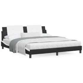 Cama con colchón cuero sintético negro y blanco 180x200 cm de vidaXL, Camas y somieres - Ref: Foro24-3208885, Precio: 418,99 ...