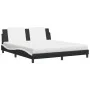 Cama con colchón cuero sintético negro y blanco 180x200 cm de vidaXL, Camas y somieres - Ref: Foro24-3208885, Precio: 418,99 ...