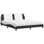 Cama con colchón cuero sintético negro y blanco 180x200 cm de vidaXL, Camas y somieres - Ref: Foro24-3208885, Precio: 423,26 ...