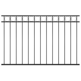 Panel de valla de acero negro 1,7x1 m de vidaXL, Paneles de vallas - Ref: Foro24-146317, Precio: 72,65 €, Descuento: %