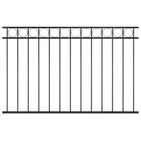 Panel de valla de acero negro 1,7x1 m de vidaXL, Paneles de vallas - Ref: Foro24-146317, Precio: 70,68 €, Descuento: %