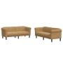 Juego de sofás 2 piezas terciopelo marrón de vidaXL, Sofás - Ref: Foro24-3209228, Precio: 540,42 €, Descuento: %
