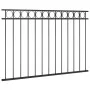 Schwarzes Stahlzaunelement 1,7 x 1 m von vidaXL, Zaunpaneele - Ref: Foro24-146317, Preis: 70,68 €, Rabatt: %