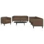Juego de sofás 3 piezas tela marrón de vidaXL, Sofás - Ref: Foro24-3209237, Precio: 770,23 €, Descuento: %