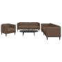 Juego de sofás 3 piezas tela marrón de vidaXL, Sofás - Ref: Foro24-3209237, Precio: 864,05 €, Descuento: %