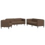 Juego de sofás 3 piezas tela marrón de vidaXL, Sofás - Ref: Foro24-3209237, Precio: 864,05 €, Descuento: %