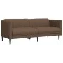 Juego de sofás 3 piezas tela marrón de vidaXL, Sofás - Ref: Foro24-3209237, Precio: 770,23 €, Descuento: %