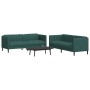 Juego de sofás 2 piezas tela verde oscuro de vidaXL, Sofás - Ref: Foro24-3209242, Precio: 648,02 €, Descuento: %
