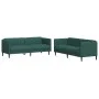 2-piece sofa set dark green fabric by vidaXL, Sofas - Ref: Foro24-3209242, Price: 636,98 €, Discount: %