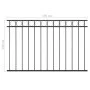 Schwarzes Stahlzaunelement 1,7 x 1 m von vidaXL, Zaunpaneele - Ref: Foro24-146317, Preis: 70,68 €, Rabatt: %
