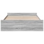 Cama con cajones madera ingeniería gris Sonoma 140x200 cm de vidaXL, Camas y somieres - Ref: Foro24-3280298, Precio: 152,11 €...