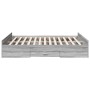 Cama con cajones madera ingeniería gris Sonoma 140x200 cm de vidaXL, Camas y somieres - Ref: Foro24-3280298, Precio: 152,11 €...