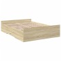 Cama con cajones madera ingeniería roble Sonoma 120x200 cm de vidaXL, Camas y somieres - Ref: Foro24-3280302, Precio: 138,40 ...
