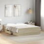Cama con cajones madera ingeniería roble Sonoma 120x200 cm de vidaXL, Camas y somieres - Ref: Foro24-3280302, Precio: 138,40 ...