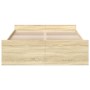 Cama con cajones madera ingeniería roble Sonoma 120x200 cm de vidaXL, Camas y somieres - Ref: Foro24-3280302, Precio: 138,40 ...
