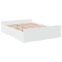 Cama con cajones madera de ingeniería blanco 135x190 cm de vidaXL, Camas y somieres - Ref: Foro24-3280314, Precio: 159,68 €, ...