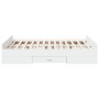 Cama con cajones madera de ingeniería blanco 135x190 cm de vidaXL, Camas y somieres - Ref: Foro24-3280314, Precio: 159,68 €, ...