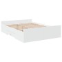 Cama con cajones madera de ingeniería blanco 135x190 cm de vidaXL, Camas y somieres - Ref: Foro24-3280314, Precio: 159,68 €, ...