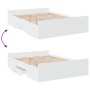Cama con cajones madera de ingeniería blanco 135x190 cm de vidaXL, Camas y somieres - Ref: Foro24-3280314, Precio: 159,68 €, ...