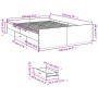 Cama con cajones madera de ingeniería blanco 135x190 cm de vidaXL, Camas y somieres - Ref: Foro24-3280314, Precio: 159,68 €, ...