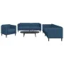 3-piece sofa set blue fabric by vidaXL, Sofas - Ref: Foro24-3209235, Price: 880,43 €, Discount: %