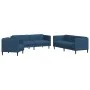3-piece sofa set blue fabric by vidaXL, Sofas - Ref: Foro24-3209235, Price: 880,43 €, Discount: %
