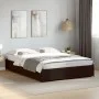 Engineered wood and black metal bed frame 120x190cm by vidaXL, Beds and slatted bases - Ref: Foro24-3279862, Price: 119,02 €,...