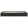 Engineered wood and black metal bed frame 120x190cm by vidaXL, Beds and slatted bases - Ref: Foro24-3279862, Price: 119,02 €,...