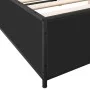 Engineered wood and black metal bed frame 120x190cm by vidaXL, Beds and slatted bases - Ref: Foro24-3279862, Price: 119,02 €,...