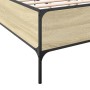 Estructura cama madera ingeniería metal roble Sonoma 140x190 cm de vidaXL, Camas y somieres - Ref: Foro24-3279808, Precio: 14...