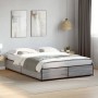 Estructura cama madera ingeniería metal gris Sonoma 140x190 cm de vidaXL, Camas y somieres - Ref: Foro24-3279855, Precio: 126...