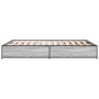 Estructura cama madera ingeniería metal gris Sonoma 140x190 cm de vidaXL, Camas y somieres - Ref: Foro24-3279855, Precio: 126...