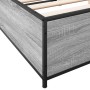 Estructura cama madera ingeniería metal gris Sonoma 140x190 cm de vidaXL, Camas y somieres - Ref: Foro24-3279855, Precio: 126...