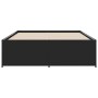 Estructura de cama madera de ingeniería y metal negro 140x190cm de vidaXL, Camas y somieres - Ref: Foro24-3279897, Precio: 14...