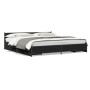 Estructura cama con cajones madera ingeniería negra 200x200 cm de vidaXL, Camas y somieres - Ref: Foro24-3279912, Precio: 204...