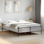 Estructura cama madera ingeniería metal gris Sonoma 135x190 cm de vidaXL, Camas y somieres - Ref: Foro24-3279815, Precio: 146...