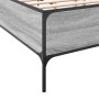 Estructura cama madera ingeniería metal gris Sonoma 135x190 cm de vidaXL, Camas y somieres - Ref: Foro24-3279815, Precio: 146...
