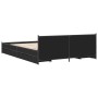 Estructura cama con cajones madera ingeniería negra 150x200 cm de vidaXL, Camas y somieres - Ref: Foro24-3279927, Precio: 191...