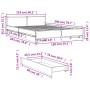 Estructura cama con cajones madera ingeniería negra 150x200 cm de vidaXL, Camas y somieres - Ref: Foro24-3279927, Precio: 191...