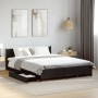 Cama con cajones madera de ingeniería negro 120x190 cm de vidaXL, Camas y somieres - Ref: Foro24-3279952, Precio: 180,16 €, D...