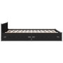 Cama con cajones madera de ingeniería negro 120x190 cm de vidaXL, Camas y somieres - Ref: Foro24-3279952, Precio: 180,16 €, D...