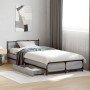 Cama con cajones madera ingeniería gris Sonoma 100x200 cm de vidaXL, Camas y somieres - Ref: Foro24-3279965, Precio: 157,57 €...