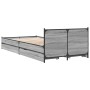 Cama con cajones madera ingeniería gris Sonoma 100x200 cm de vidaXL, Camas y somieres - Ref: Foro24-3279965, Precio: 157,57 €...